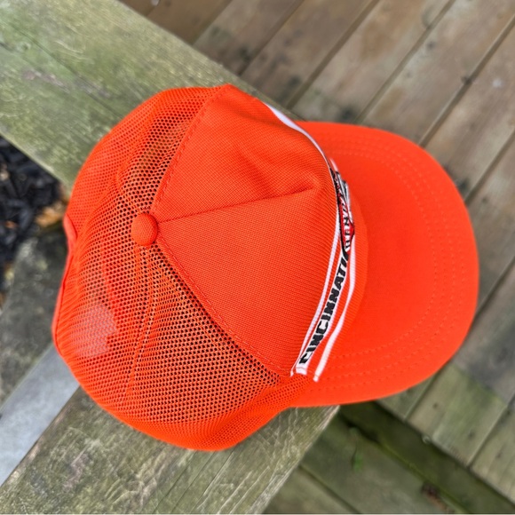 Vintage Cincinnati Bengals Ball Cap Snap Back Mesh  -  Orange Football NFL Hat - Picture 5 of 7